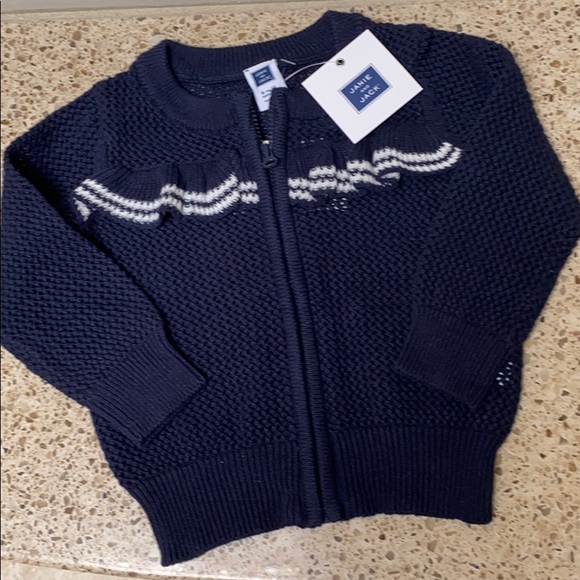 Janie and Jack girls ruffle sweater - Picture 1 of 6